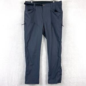 Slumberjack Pants Mens 36x32 Gray Nylon Cargo Belted Outdoor Trekking Preppy